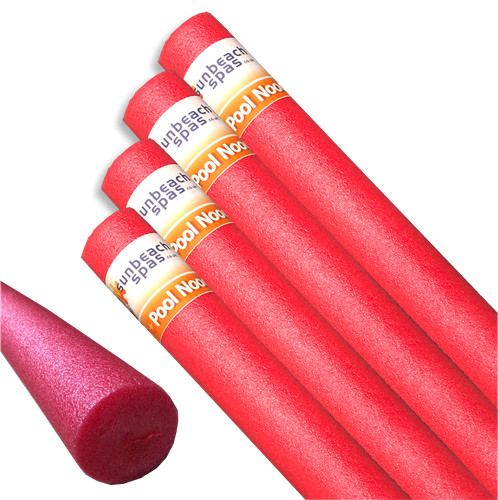Red swimming pool - 4x, noodle